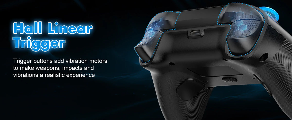 Game Controller For PlayStation 4/PS4 Pro/Slim/PS3/PC/IOS/Switch Wireless Gamepad,W/Turbo Dual Vibration 6-Axis Gyro 3.5mm Jack