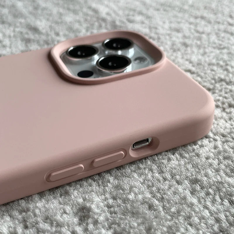 Official Candy Color Silicone Case for iPhone 17 18Pro Max 18 Pro 15 16 14 13 12 13mini Camera Lens Protective Bumper Back Cover