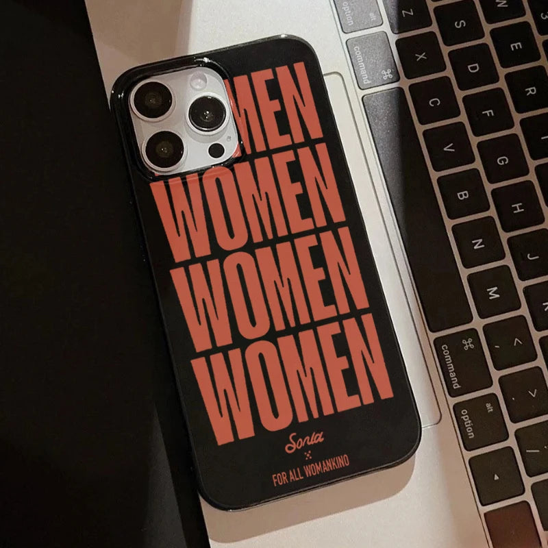 Fashion Simple Letter Women Phone Case For iPhone 16 Plus 15 14 13 12 11 Pro Max 16E XR X XS Max 7 8 Plus Shockproof Soft Cover