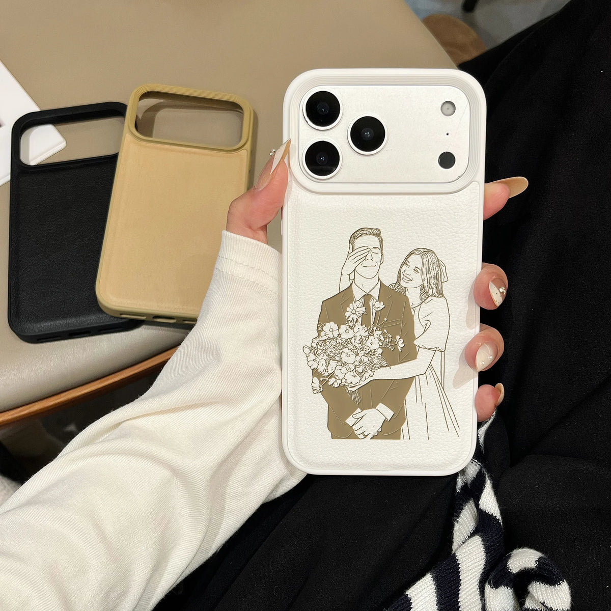 Custom Photo Image Converted to Minimalist Line Style Phone Case for iPhone 18 17 16 15 14 13 12 11 Pro Max 16 Plus 17 Air