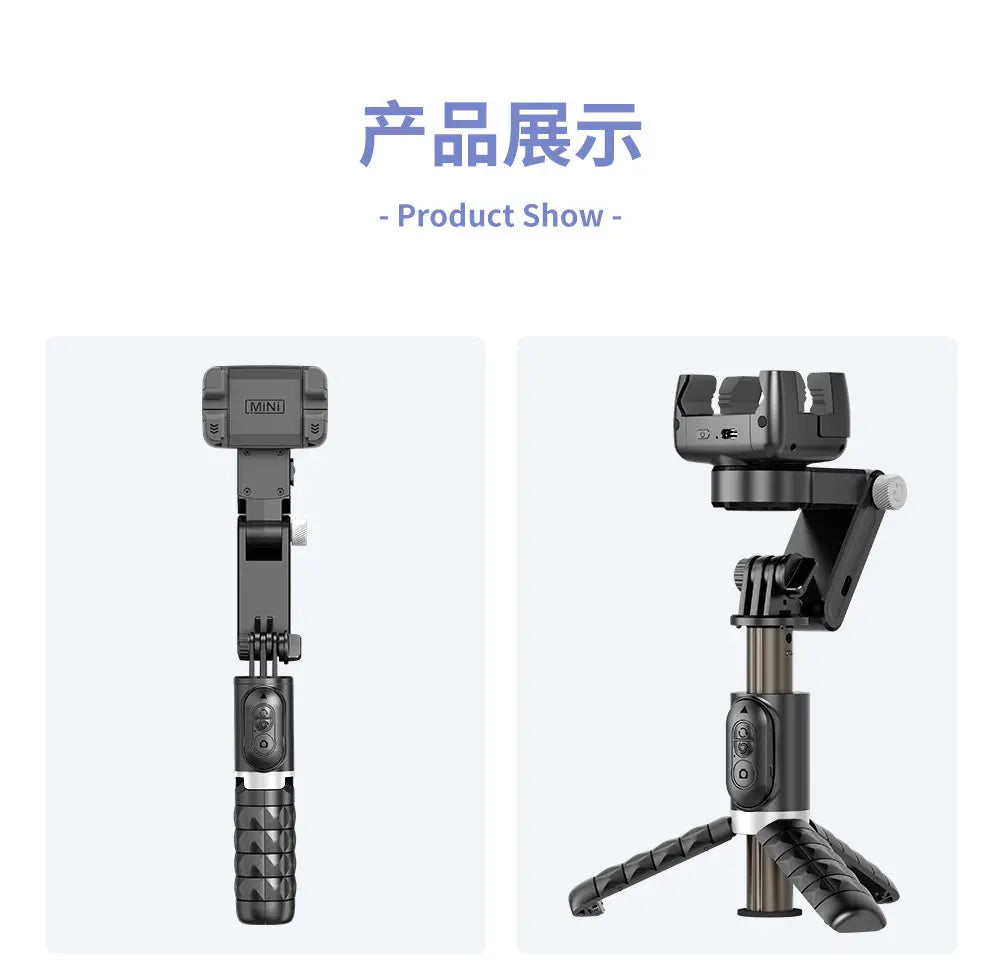 Auto 360° Face Tracking Handheld Gimbal Stabilizer Foldable Selfie Stick Anti-shake Smartphone Holder Live Vlog Shooting Holders