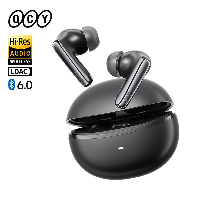 QCY HT18 MeloBuds N70 Wireless Earphones Bluetooth 6.0 Hi-Res with LDAC Audio Earbuds Hybrid ANC Dual Driver Headsets 50Hrs IPX5
