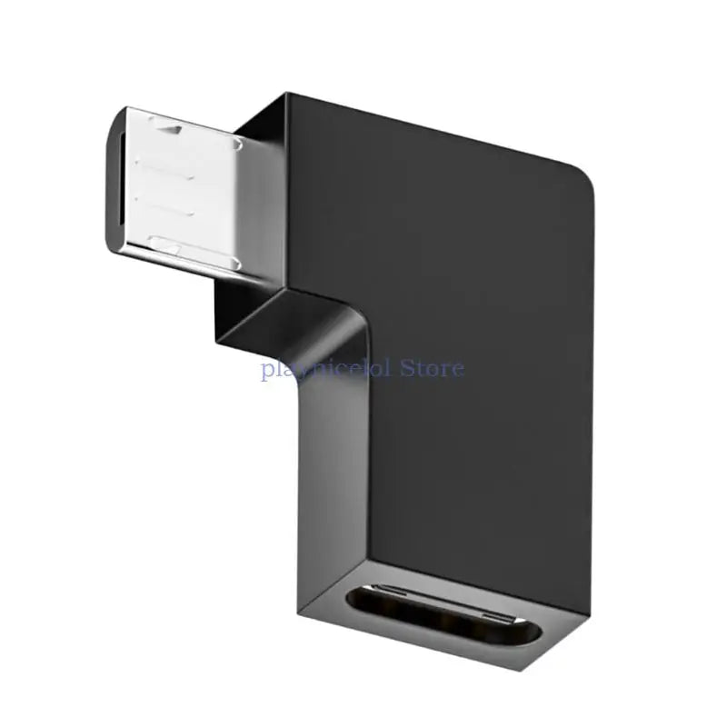 90 Degree Right Up Down Angled Micro USB Male to Type C Female Extension Adapter for Laptop PC Chargers Converter