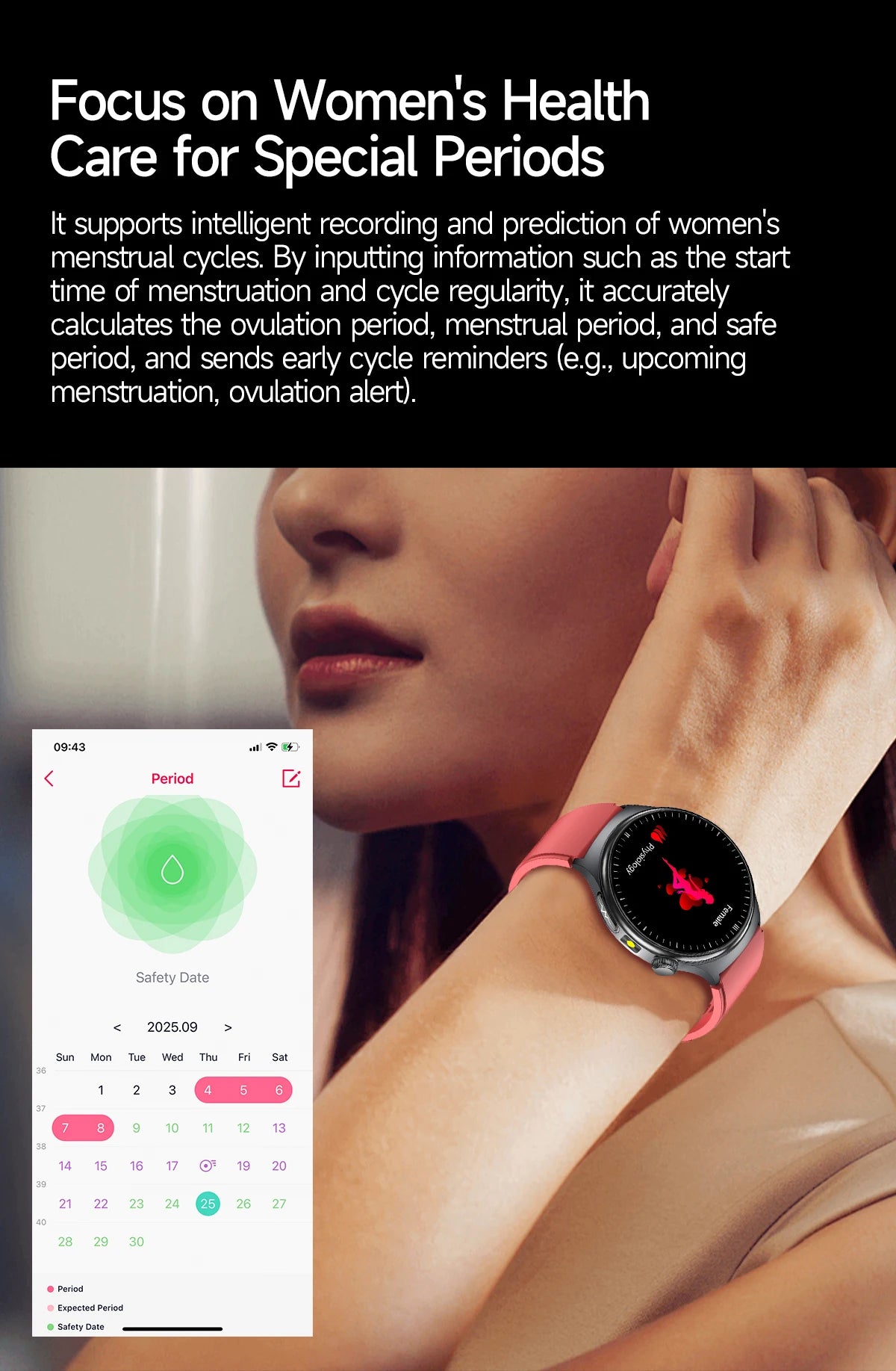 2026 New AI-Diagnosis Care Smartwatch ECG+PPG Accurate Uric Acid Blood Pressure Body Fat Five Organ Fitness Waterproof Smartwatc