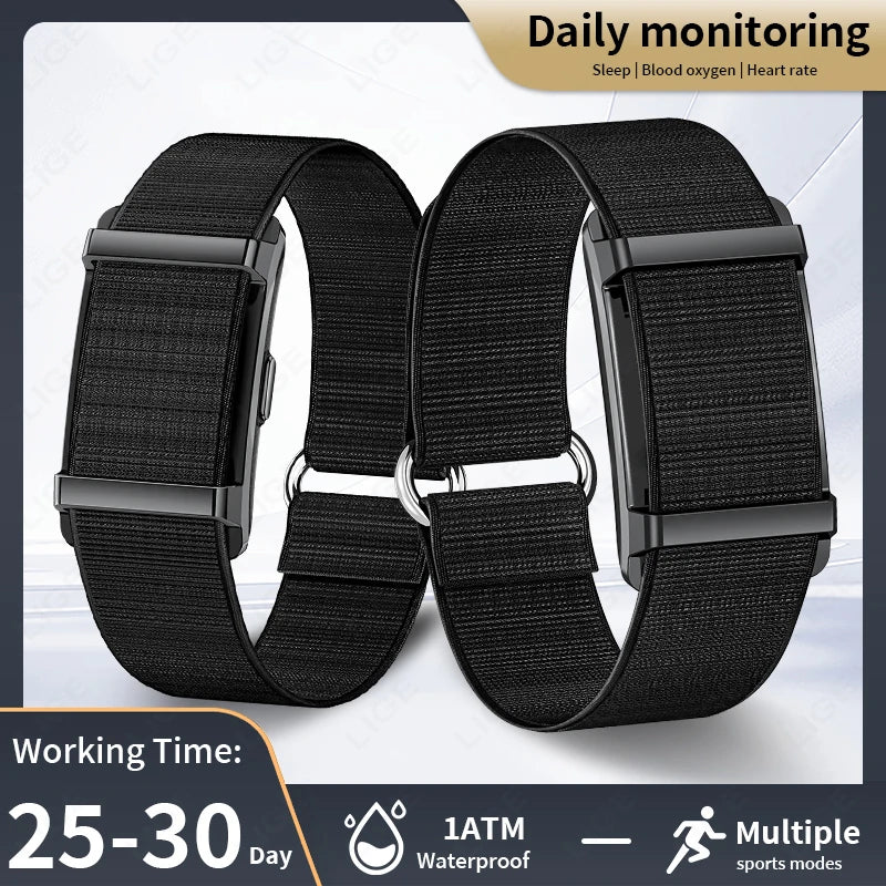 LIGE New No Screen Smart Bracelet Heart Rate Thermometer Men's Wristbands Waterproof Sports Fitness Men Women Smart Watch 2026