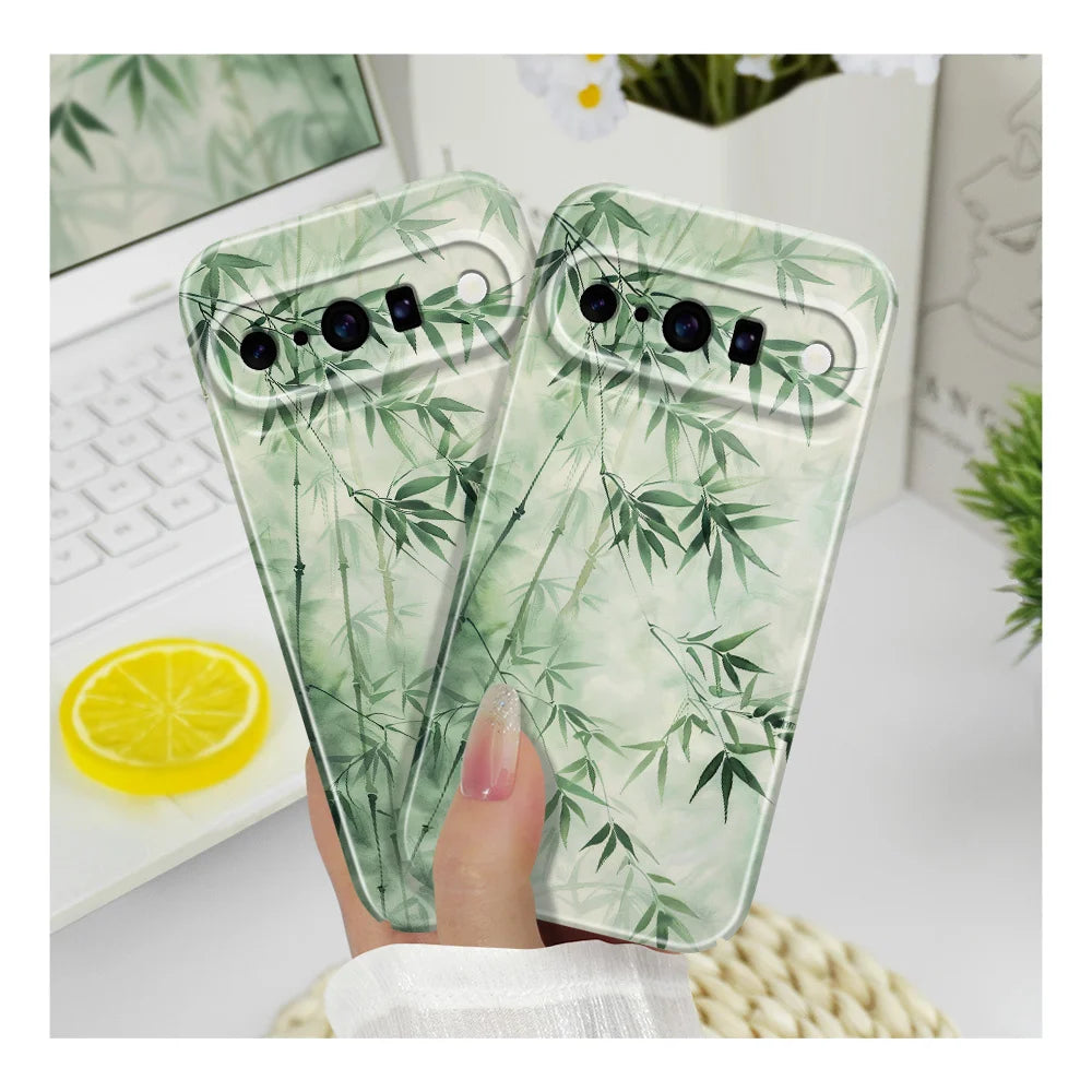 Green Bamboo Forest Phone Case For Google Pixel 10 9 9A 8 8A 7 7A Pro XL 5G Film Hard Cover