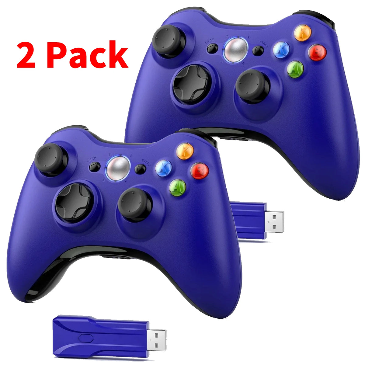 For Xbox 360 Slim/Lite/E/PC Controller,Wireless/Wired Game Remote Control 6-axis Gryo Dual Vibration Precision Joystick Gamepads