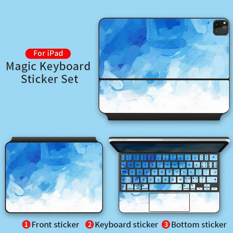 Suitable For Magic Keyboard Skin Sticker 2025 iPad Pro M4 11/13 Inch iPad A16 11in iPad Air M2/4 11 Tablet Sticker Full Decal