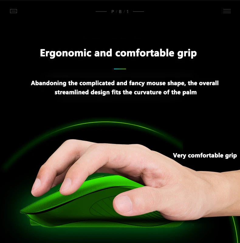 INPHIC B2 USB Wired Mouse Silent Office Gaming Mouse for PC and Laptops