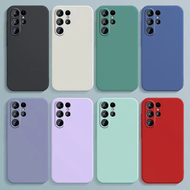 For Samsung Galaxy S21 S22 S23 S24 S25 S26 Ultra S26 FE S 26 Plus Plain Color Cover Case