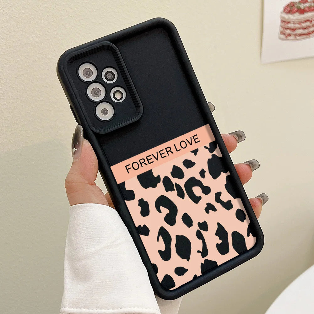 Leopard Pattern Case For Samsung Galaxy S25 Ultra Case Samsung S26 Ultra S24 FE S25 Plus S23 S22 S21 S20 FE A73 5G Cases Cover