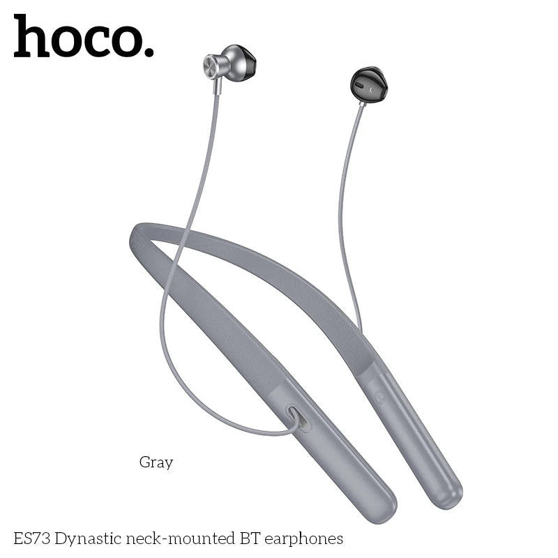 HOCO ES73 Neckband Wireless Bluetooth 5.4 Earphones 14mm Speaker HiFi Stereo Audio Sports Stereo Earbuds Support For Smart Phone