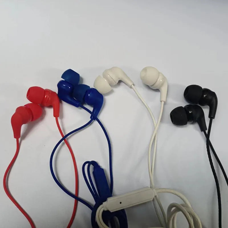 1 Pcs Fashion 4 Colors Super Bass With Built-in Microphone 3.5mm In-Ear Wired Earphone Hands Free For Smartphones Earbuds