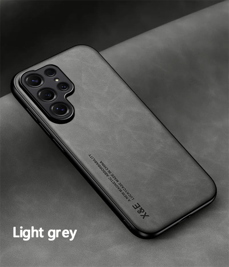 Magnetic Leather Protect Phone Case For Samsung Galaxy S26 S25 S24 S23 S22 Note 20 Ultra Plus S26FE S25FE S24FE Case Back Cover