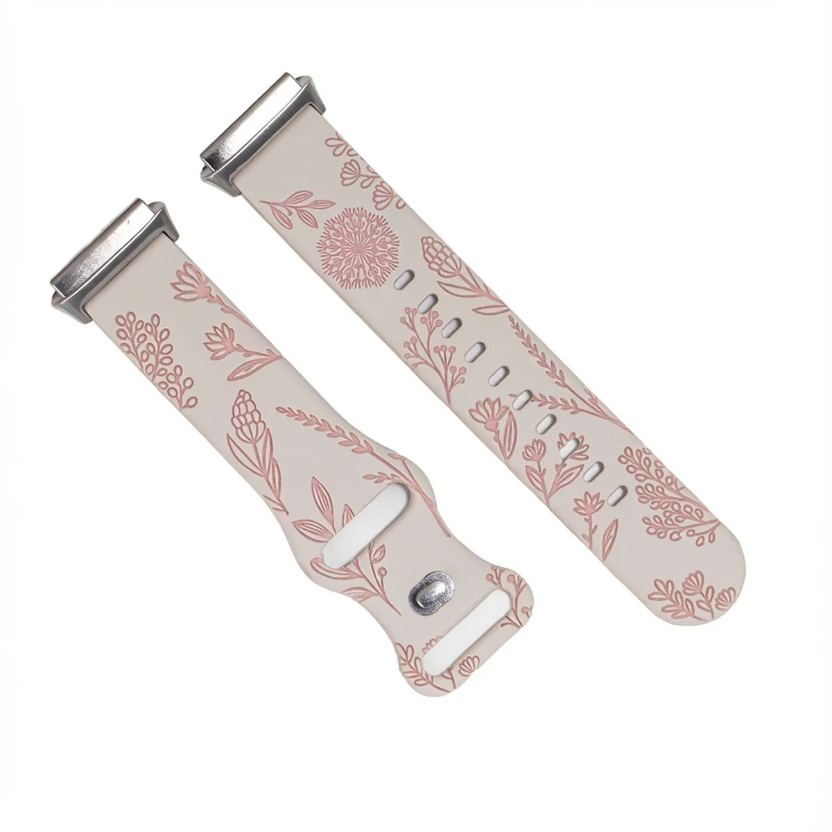 Flower Design Engraved Silicone Strap For Redmi Watch 3 /3 Lite /3 Active Two-tone Silicone Sport Strap For Redmi Watch3