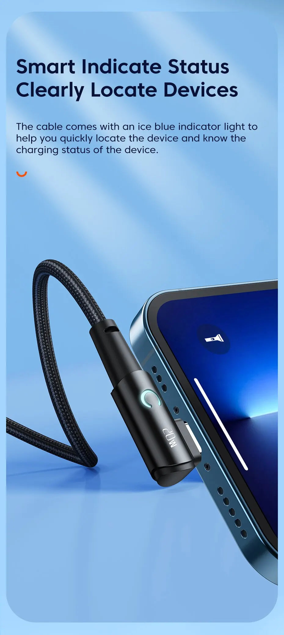 Toocki 20W PD 3.0 USB C Cable for iPhone 15 14 13 12 Pro Max Fast Charging Charger for MacBook iPad Pro Max Lightning Wire Cord