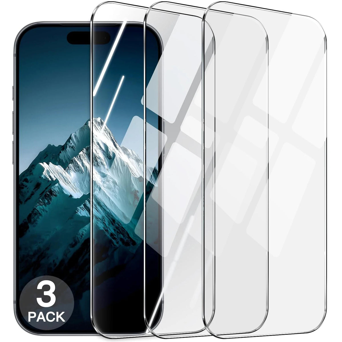 3Pcs HD Tempered Glass Screen Protector For iPhone 11 12 13 14 15 16 17 Pro Max 14 15 16 Plus Air 16e 17e Glass Protection Film