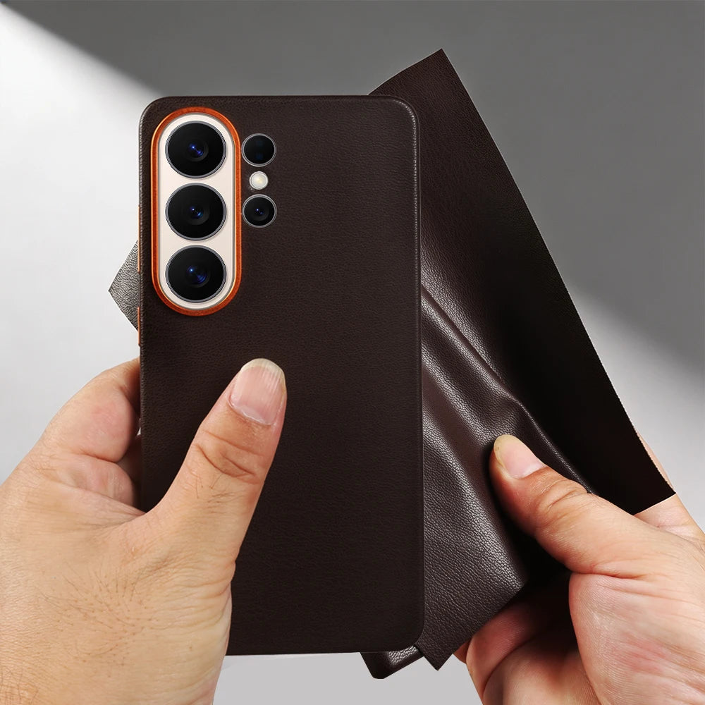 For Magsafe Premium Leather Case for Samsung Galaxy S26 Ultra S26Ultra S26Plus S25 Plus S25Ultra Phone Case Cover Magnetic Coque