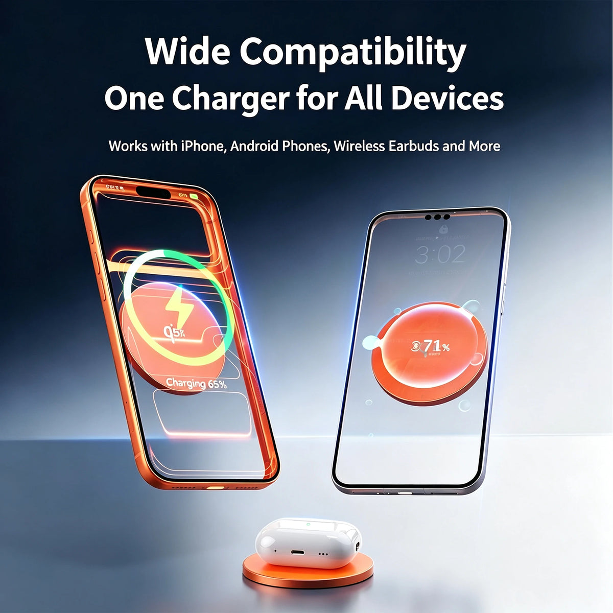 Qi2.2 Magnetic Charger 25W Magnetic Induction Fast Charging For Macsafe IPhone18 17 16 15 14 12ProMax 5W Airpods Xiaomi Samsung