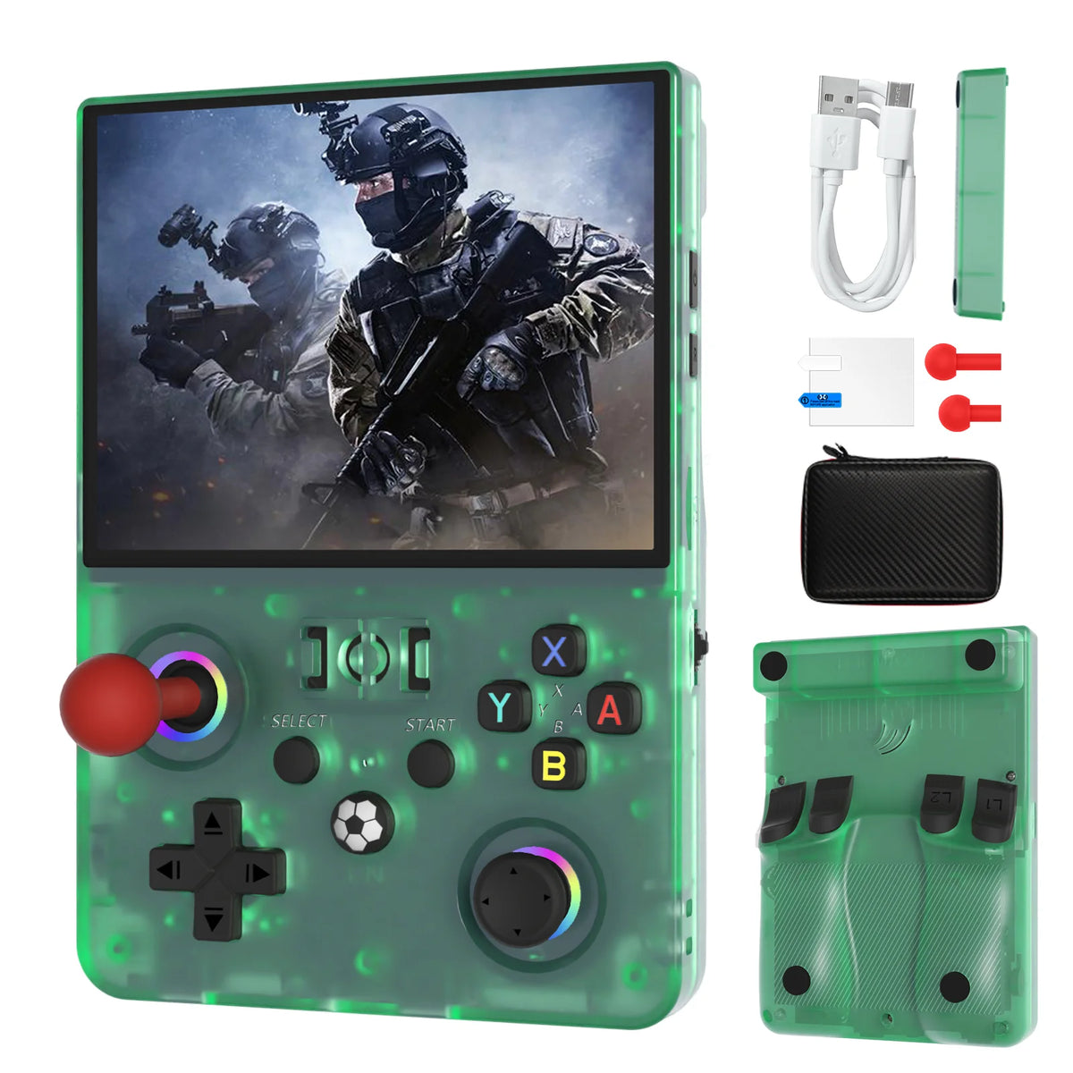 New Max2 Retro Handheld Game Console Linux System 4.5 Inch IPS Screen 64G/128G Portable Pocket Player Built-in 18000+ Games