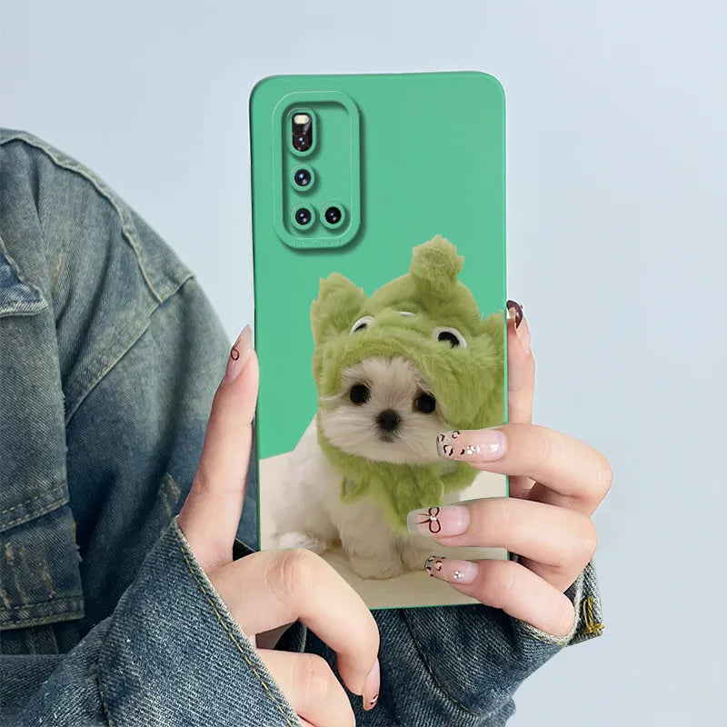 For Vivo V19 Phone Case vivoV19 Back Cover Soft Silicone Sweet Painted Cartoon Shell Capa Lovely Printed Protective Coque Cases