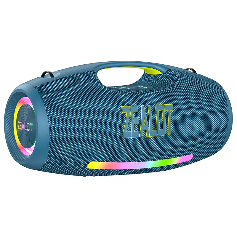 ZEALOT-S89 Portable Bluetooth Speaker, 250W StormBox Power With Subwoofer Outdoor IP67 Party Speaker, 20H Playtime, LED