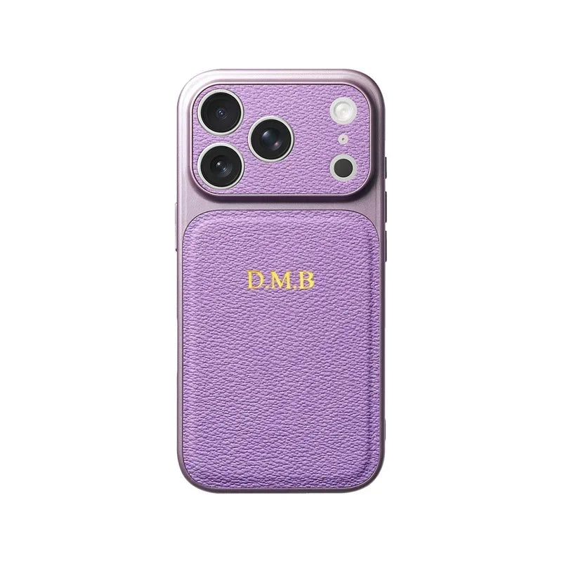 Personalised Customized Name Case For iPhone 17 Pro 16 15 14 13 Pro Max Initials Letters Leather Cover 13 15 16 17 Air Pro Max