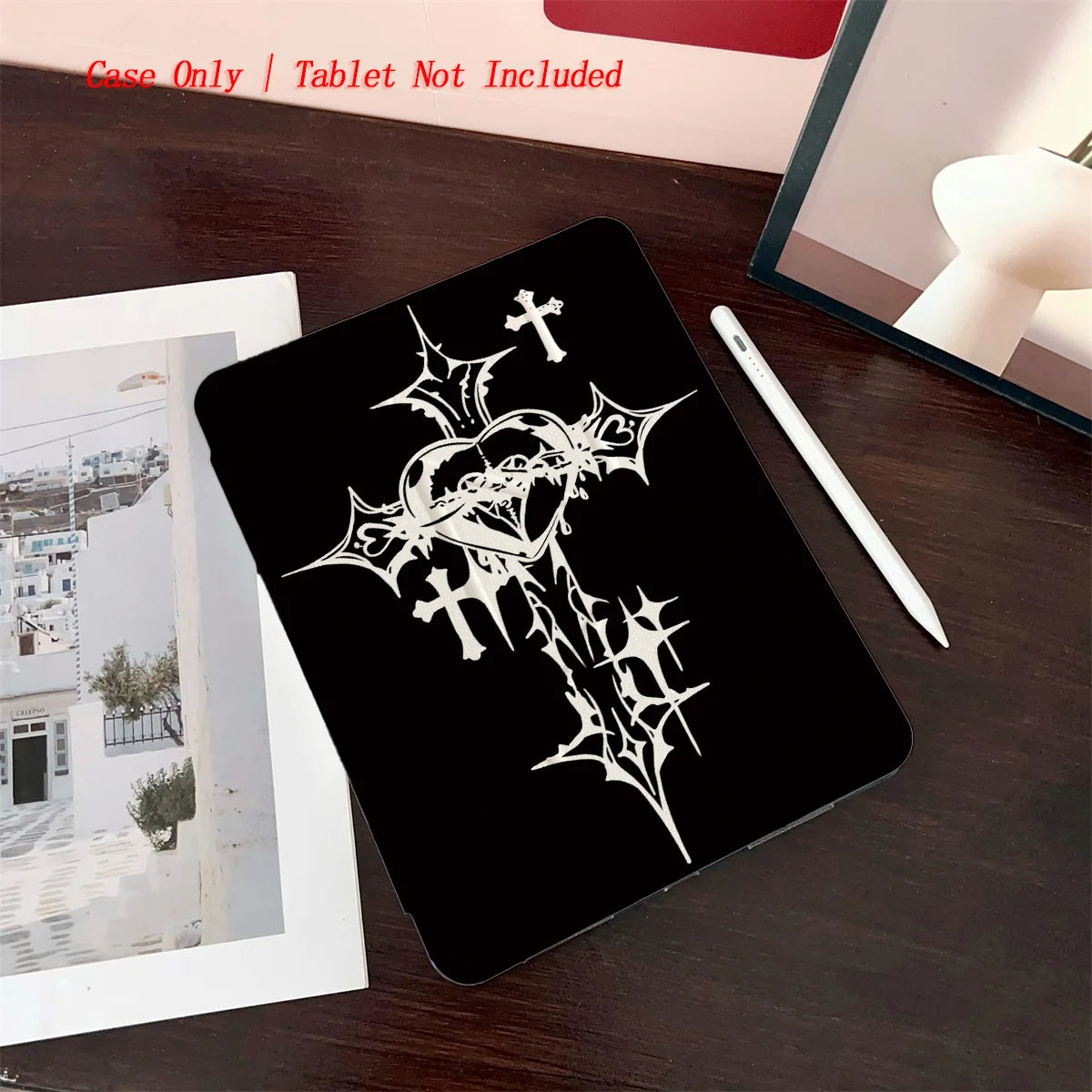 Y-Shape Foldable Stand Fresh Printed iPad Case, Auto Sleep/Wake, Fashion Minimalist Style, Fits Various Apple Models . 8 Styles