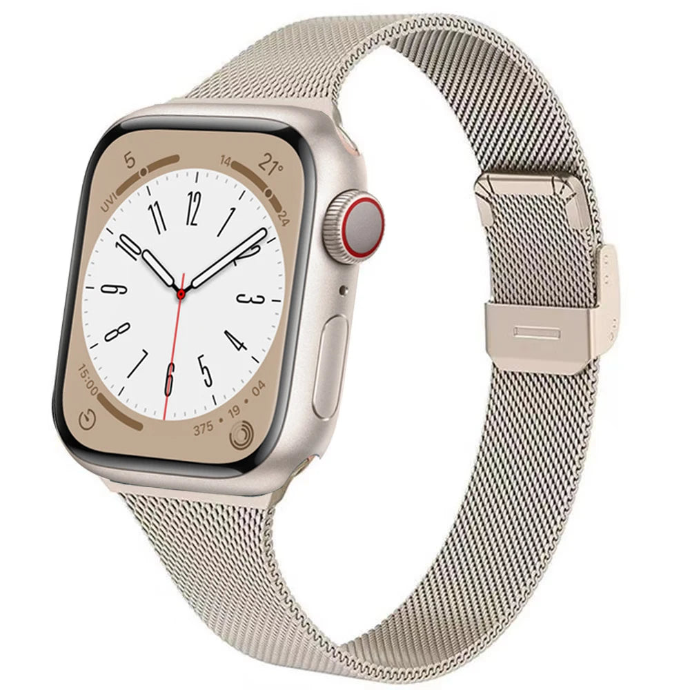 Milanese Strap for Apple Watch 44mm 40mm 45mm 41mm 46mm 42mm 49mm Metal Bracelet iWatch Series 12 11 10 Ultra 9 8 7 6 5 SE3 band