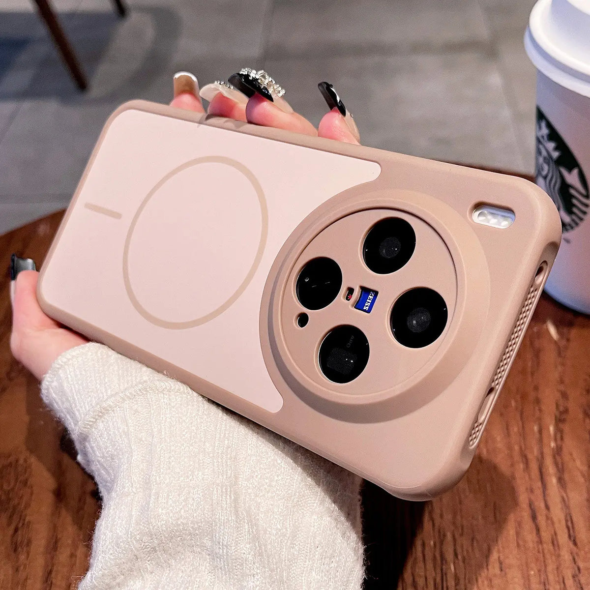 For VIVO X300 Ultra X300 Pro Case Minimalist Frosted Magnetic Lens Full-Cover Business PC Cover For Vivo X300S Shockproof Funda