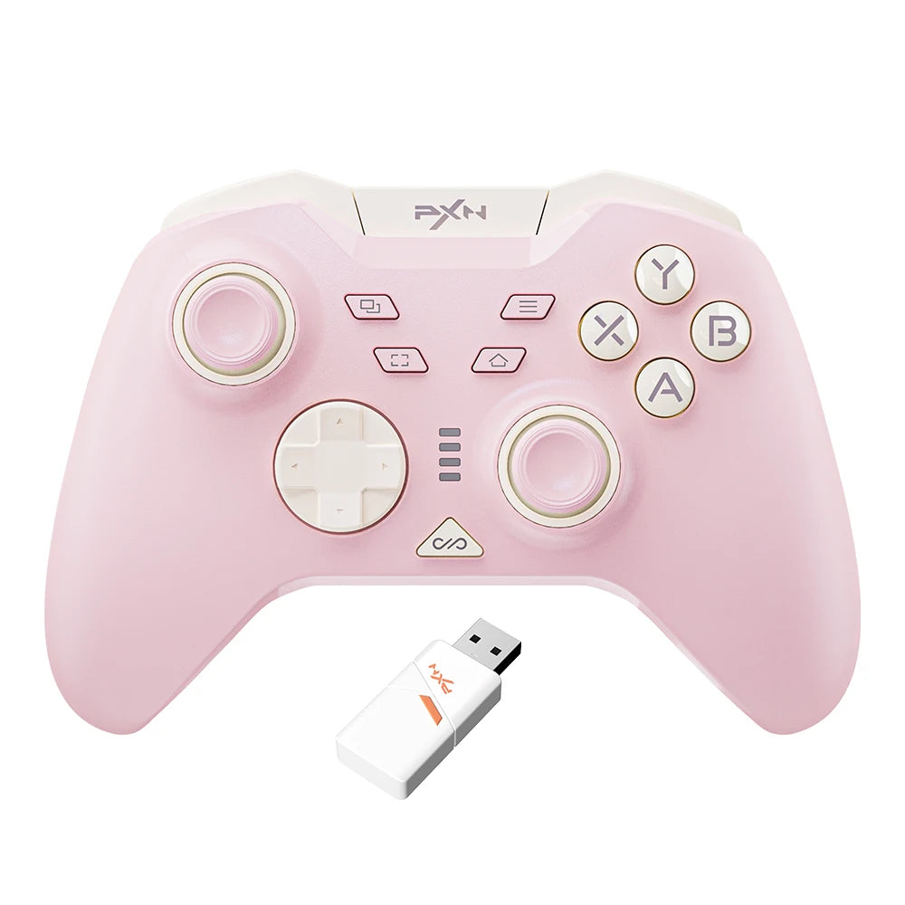 Pink Game Controller, Original PXN P5 Controller Supports Switch, iOS, Android, Computer PC, Built-in 2.4G Receiver