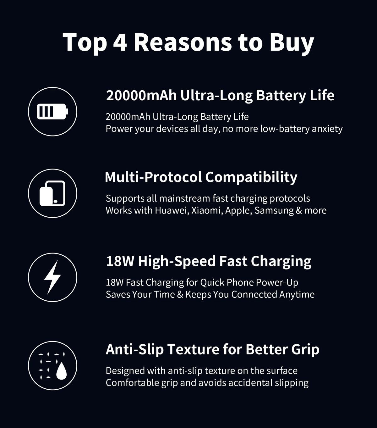 PD Charging 20000mAh Power Bank Portable Charger 3 Ports USB C External Battery Pack High Capacity Travel Backup Power For iPhone 16 15 14 13 Pro Max Plus iPad Mac Samsung Galaxy S25 S24 Ultra Pixel