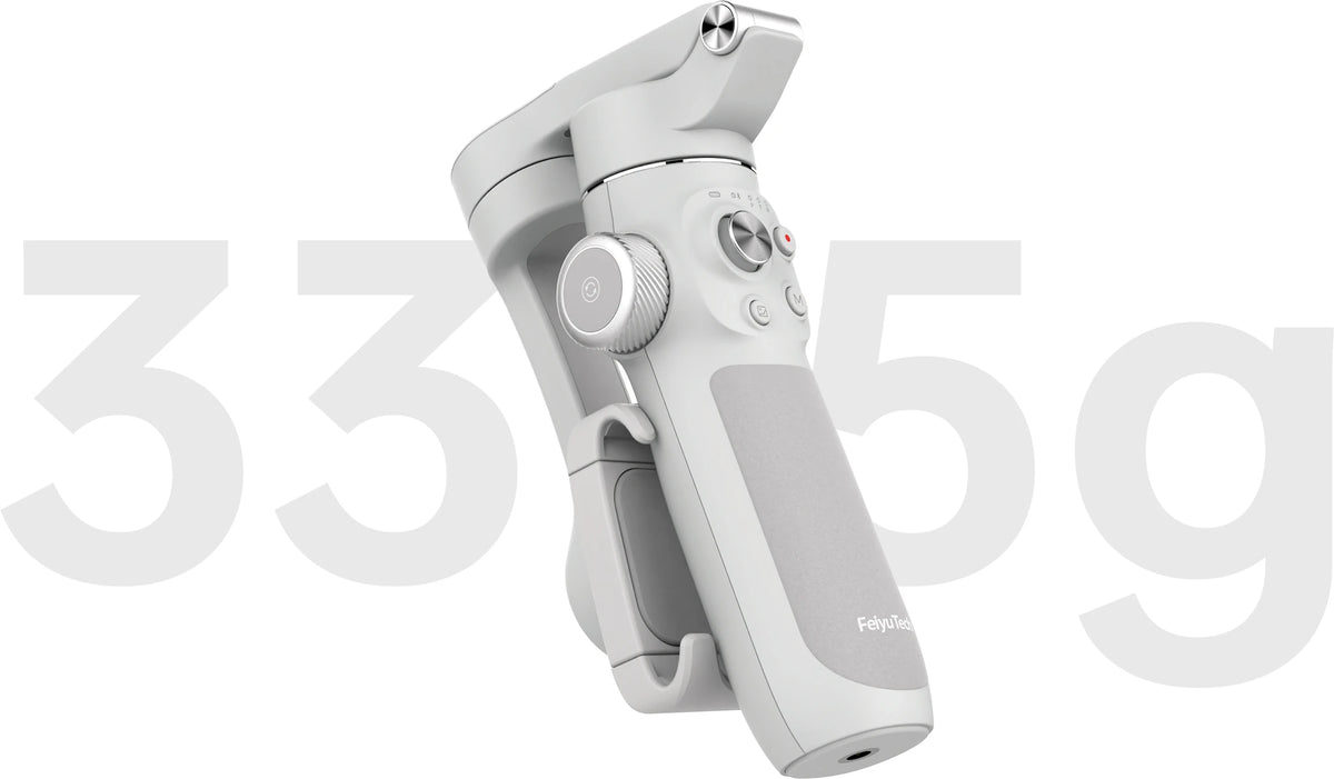FeiyuTech VB4 3-Axis Gimbal Stabilizer for iPhone & Android, Built-in Selfie Stick, Foldable Design for Vlogging, Face Tracking