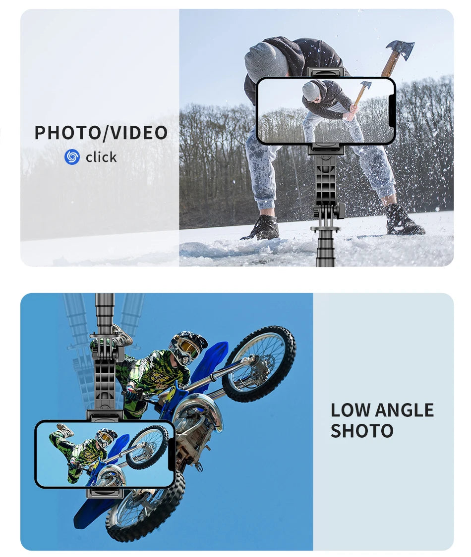 TOKQI Handheld Stabilizer for Stream Anti‑Shake Gimbal Selfie Stick With 3‑Color Adjustable Fill Light Wireless Remote Control 3