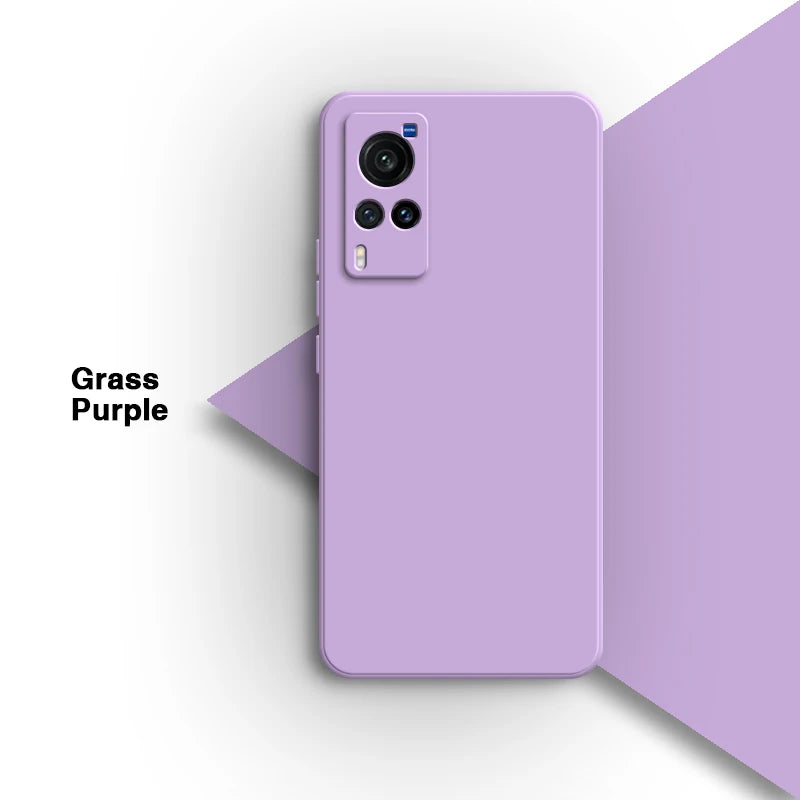 Simple Original Case Back Cover for VIVO X60 X60T Pro X60Pro Plus Pro+ X60S 5G Lens Protection Soft Square Liquid Silicone Shell