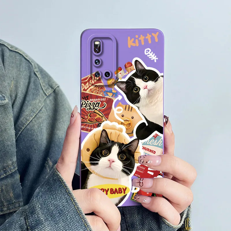 For Vivo V19 Phone Case vivoV19 Back Cover Soft Silicone Sweet Painted Cartoon Shell Capa Lovely Printed Protective Coque Cases
