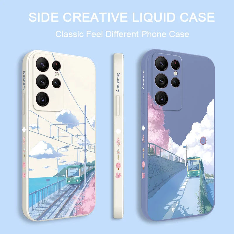 Tranquil Scenery Phone Case For Samsung Galaxy S25 FE S24 S23 S22 S21 S20 Ultra Plus S10 10E Note 20 ultra 10 9 Plus Cover
