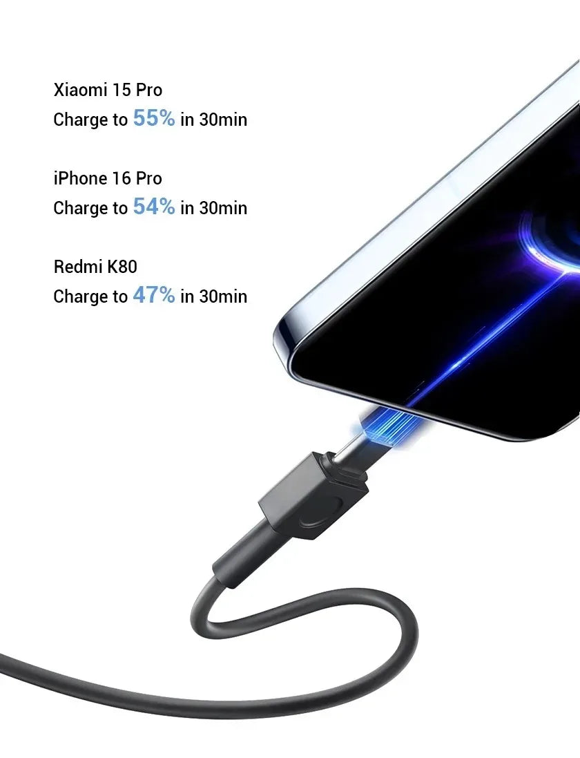 Xiaomi 20000mAh 33W Two-Way Fast Charging Power Bank with Built-in USB-C Cable Portable External Battery for iPhone Samsung