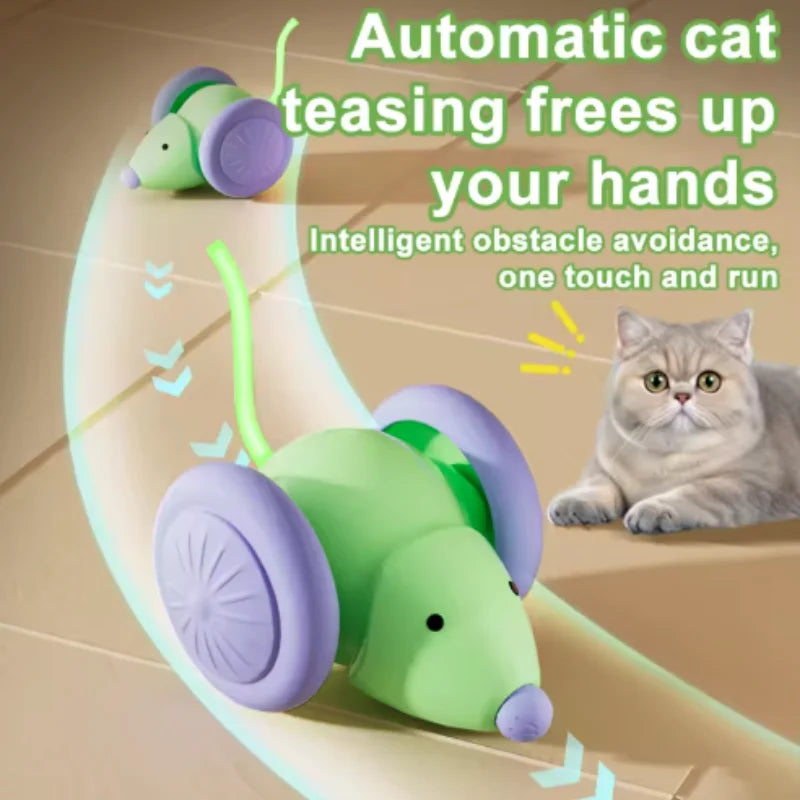 Electric Smart Teaser Cat Toy UFO Cat Teaser Stick With Bell Training Pet Toys Replaceable Feather Interactive Cat Supplies