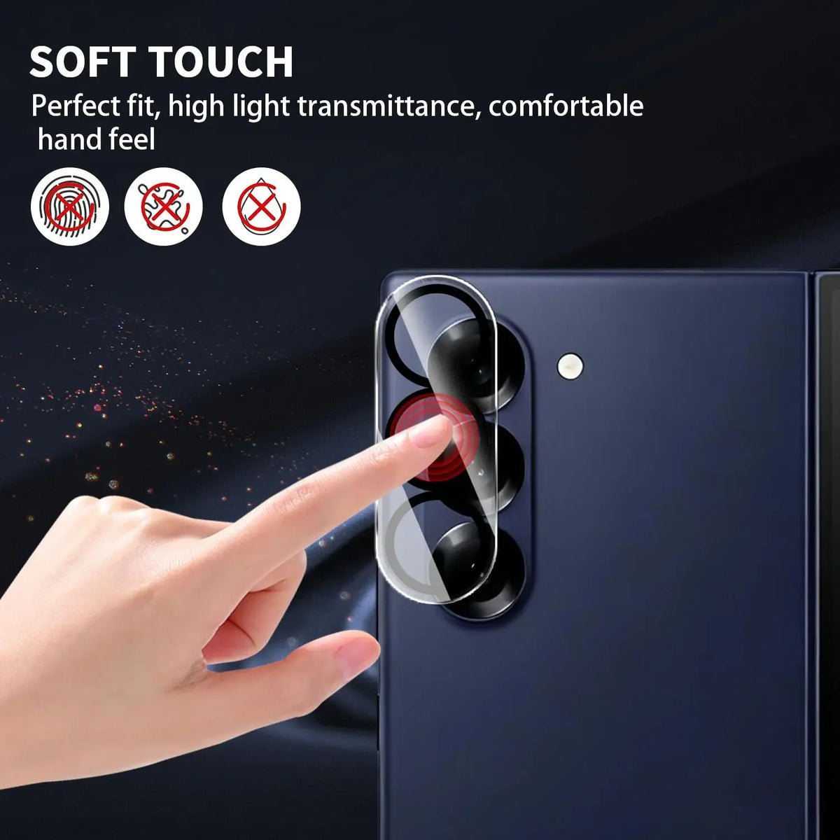 5-1PCS 3D Camera Lens Protector for Samsung Galaxy Z Fold 8 Wide Ultra Flip 8 HD Tempered Glass Lens Cover 9h Anti-Scratch Film