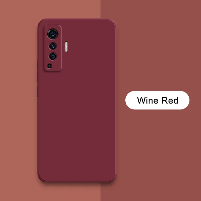 Luxury Square Liquid Silicone Case for VIVO X50 Pro Plus Lite X51 5G Camera Protective 360 Shockproof Phone Cover X50Pro X50Lite