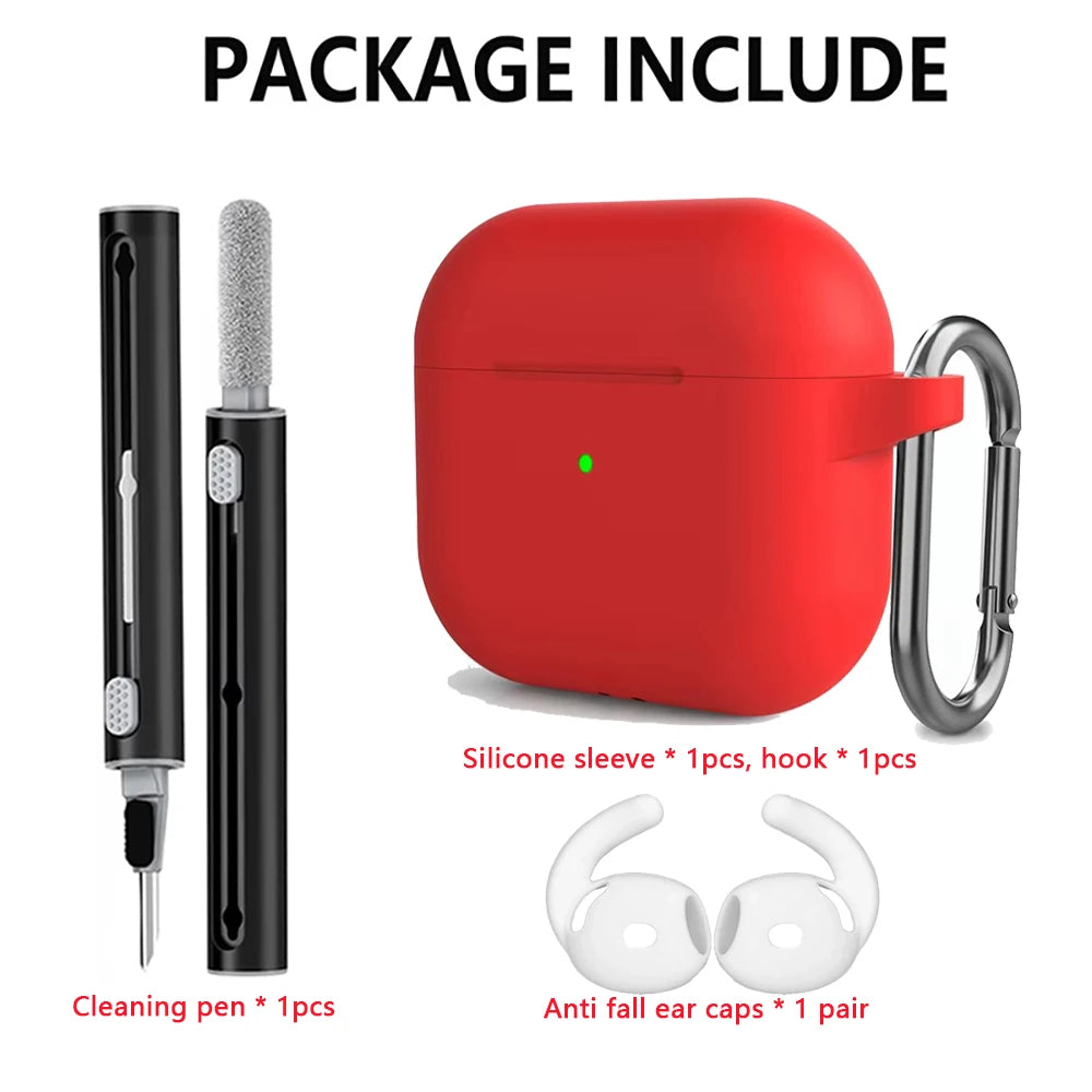 Kit Case For Apple Airpods 4 Case earphone accessories Soft Silicone Protective Cover silicone for Apple air pods 4 case