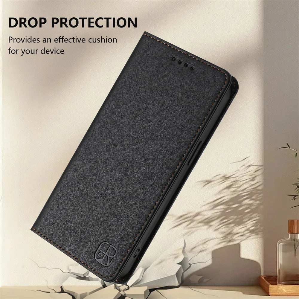 Magnetic Leather Wallet Flip Cover For Motorola Moto G84 G64 G54 G34 G24 G14 G73 G53 G23 G41 G31 G30 G20 Shockproof Phone Case