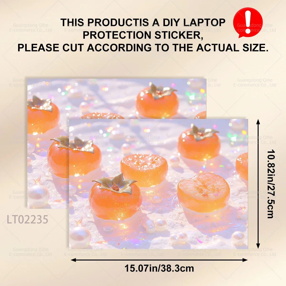 2 PCS Removable Flower Stickers for Laptop PVC Aesthetic Decals Self-Adhesive Peel Off No Residue Tablet Skin MacBook Skin