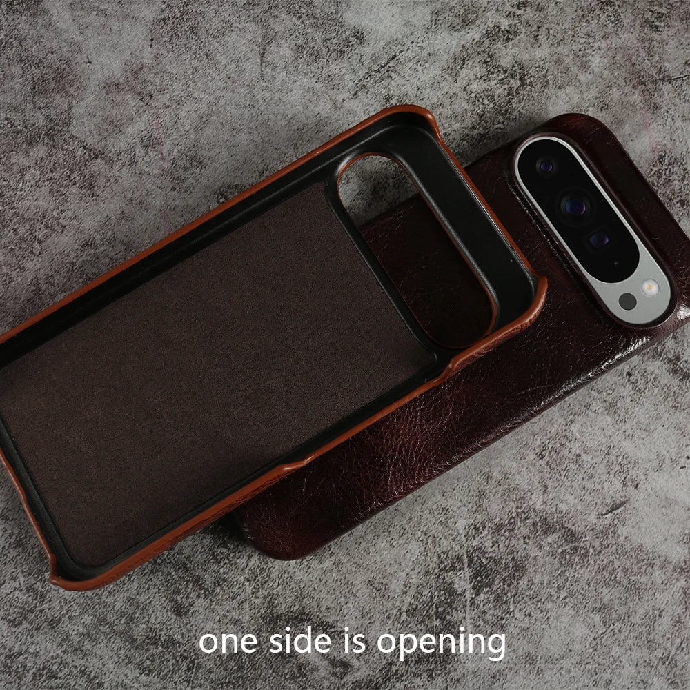ZWW Genuine Leather Case for Google Pixel 10 Pro 9Pro 8Pro 6A 6Pro 7Pro Vintage Phone Cases Capa Back Coque Shell Carcasa