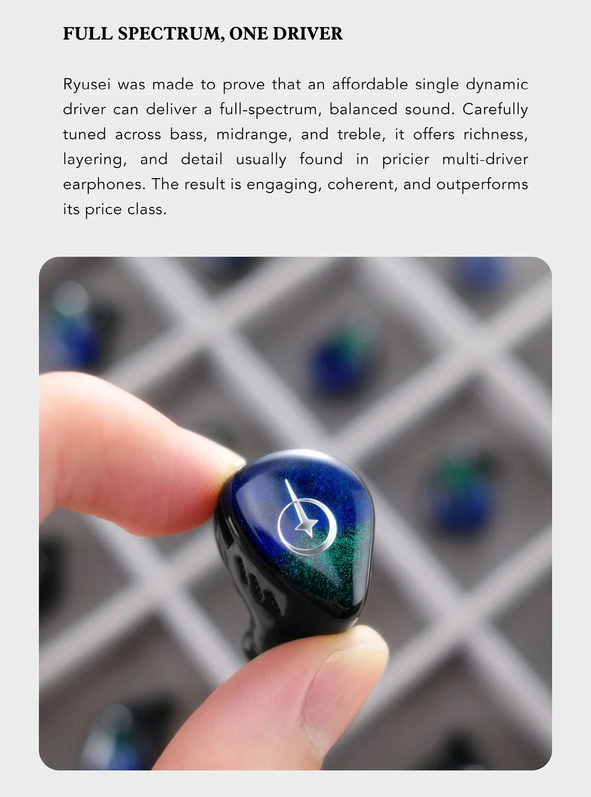 New QoA X 7th Acoustics Ryusei Headphone Single Nano Gold Plated Dynamic Driver In Ear Earphones With HiFi Earbuds Cable Plug