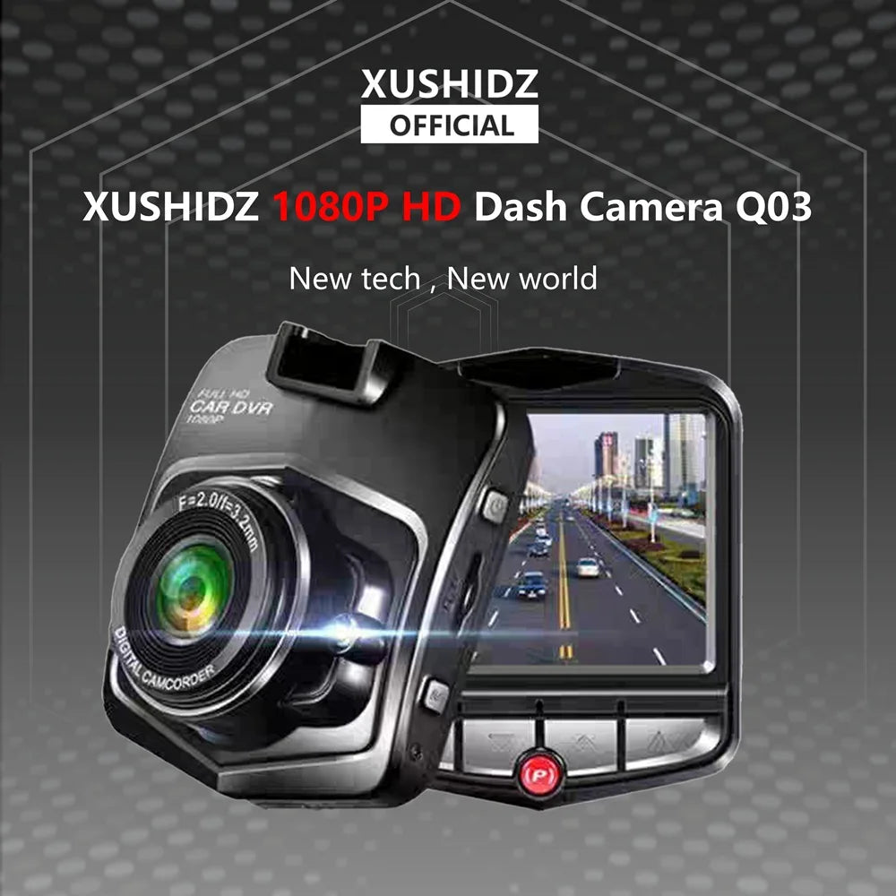 XUSHIDZ Q03 1080P NEW Dash Cam Night Vision Car DVR Vehicle Recorder Car Camera G-sensor HDR DVR Loop Recording Dashcam