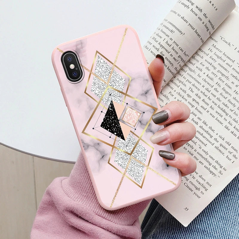 Fashion Marble Cover For iphone X XS MAX Soft Protective Cases Silicone Coque Bumper Fundas For iphone X XSMA iphoneX Shell Bags