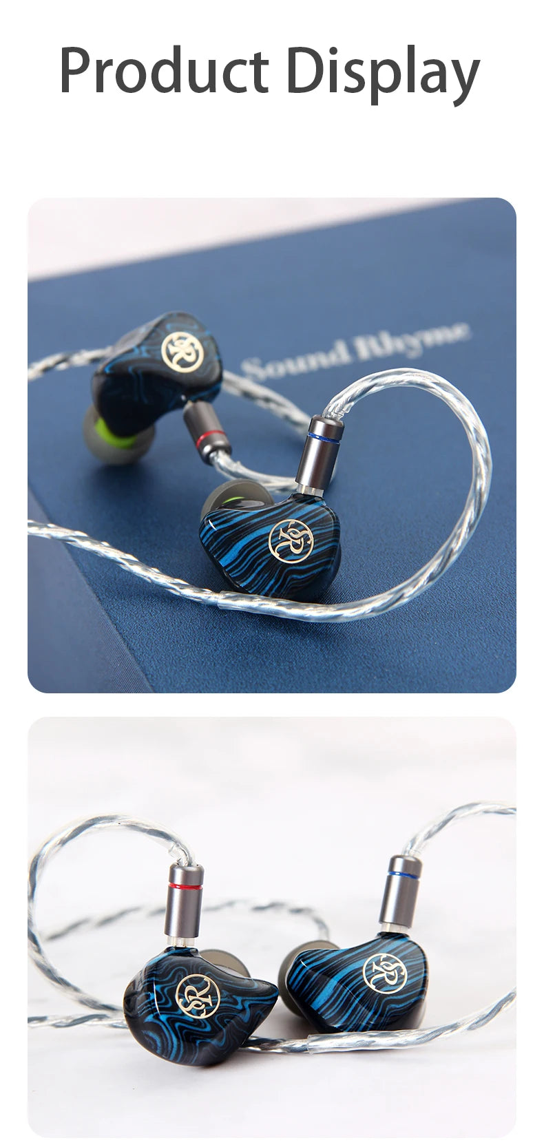 Sound Rhyme SR6 1DD + 2BA + 2PD+ 1BC Driver Multi-Driver In-Ear Monitor Hybrid Driver Wired Earphones with 2in1 Switchable cable