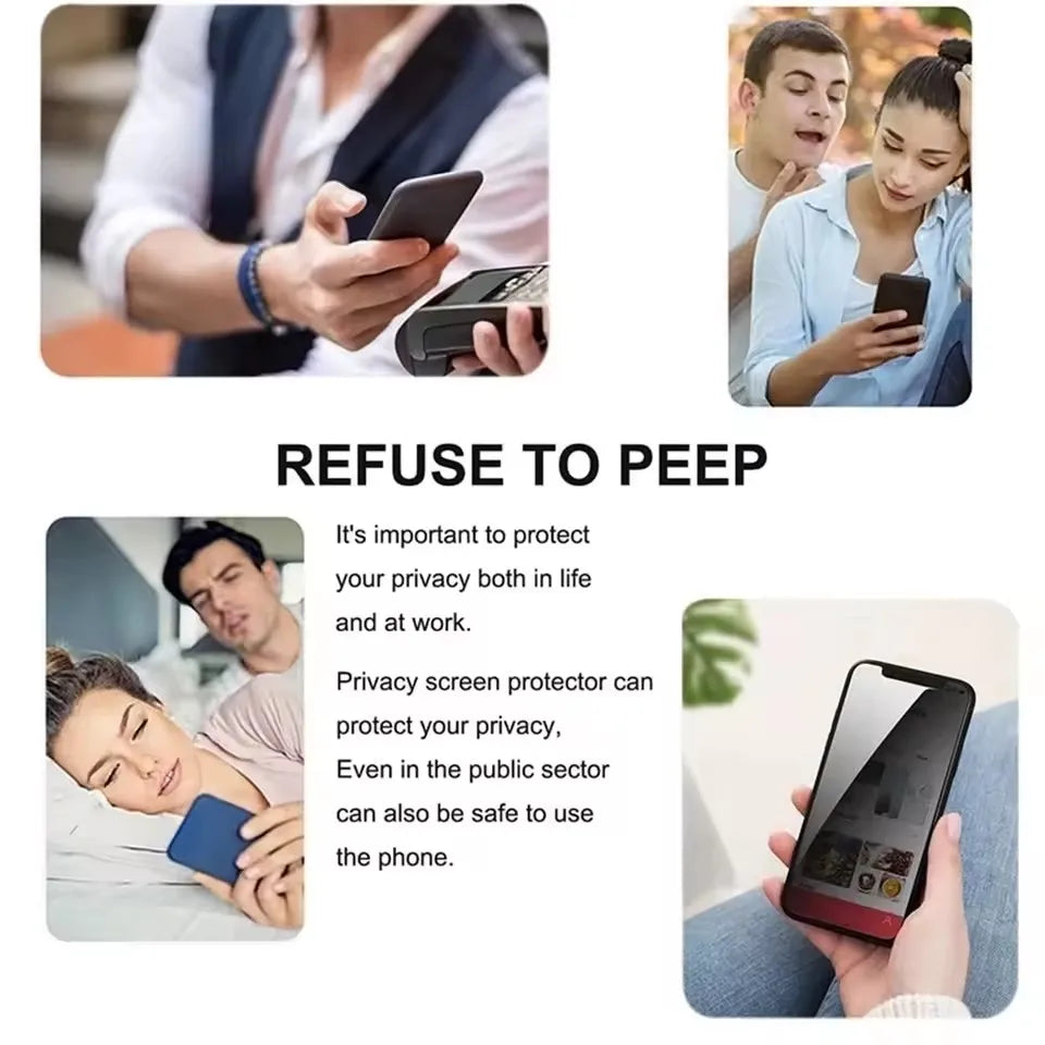 3Pcs Privacy Glass Screen Protector For Samsung Wide 4 5 Xcover 6 7 A03 Core A12 Nacho M31 Galaxy S23 FE M21 2021 Prime Anti-Spy